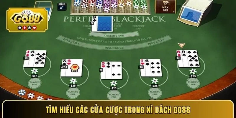 Tìm hiểu các cửa cược trong Xì dách Go88